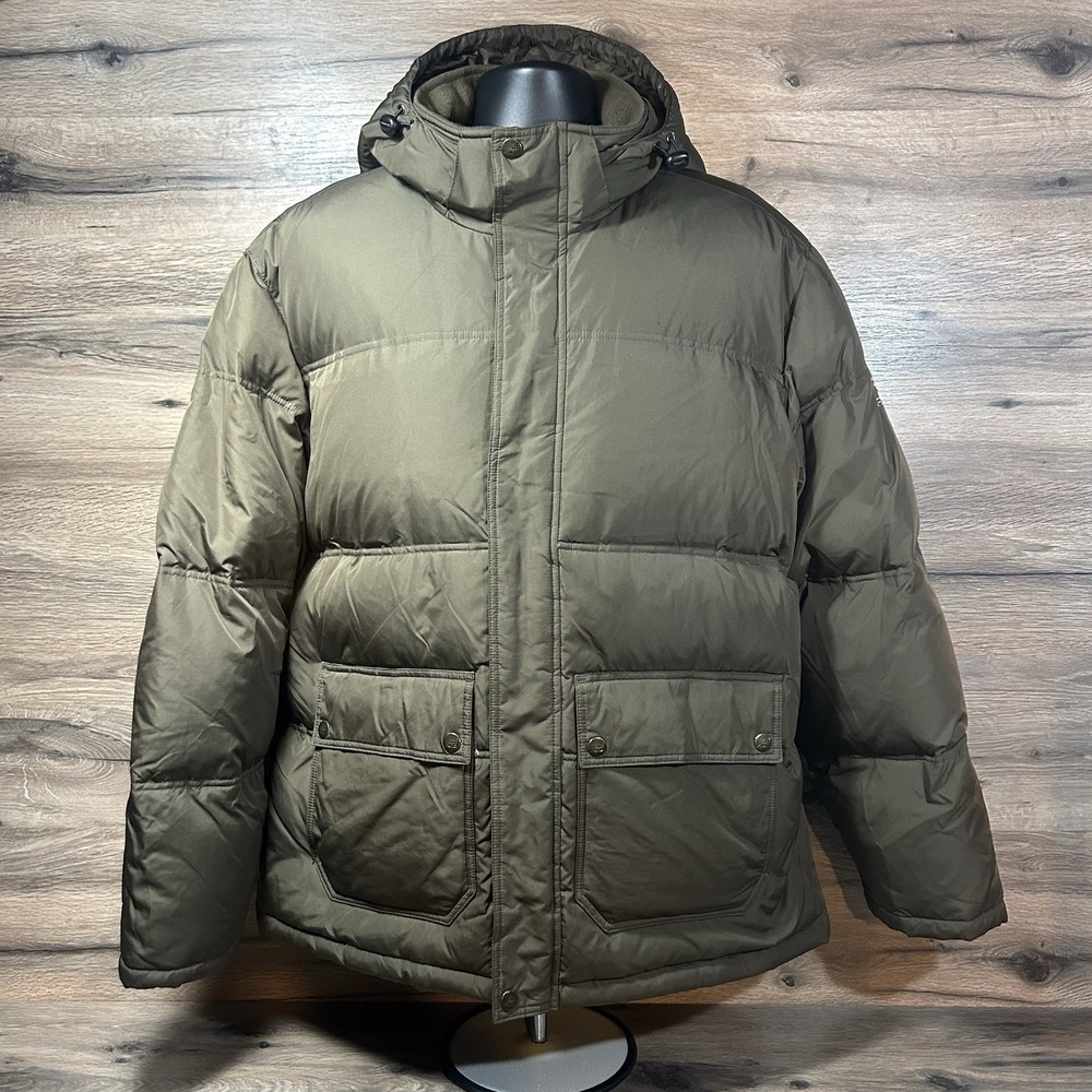 Vintage F.O.G. London Fog Men's M Olive Green Down Puffer Jacket 90s Excellent